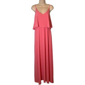 Everly Women's Dress Pink Size Medium Maxi Sleeveless Flowy Bridesmaid Formal